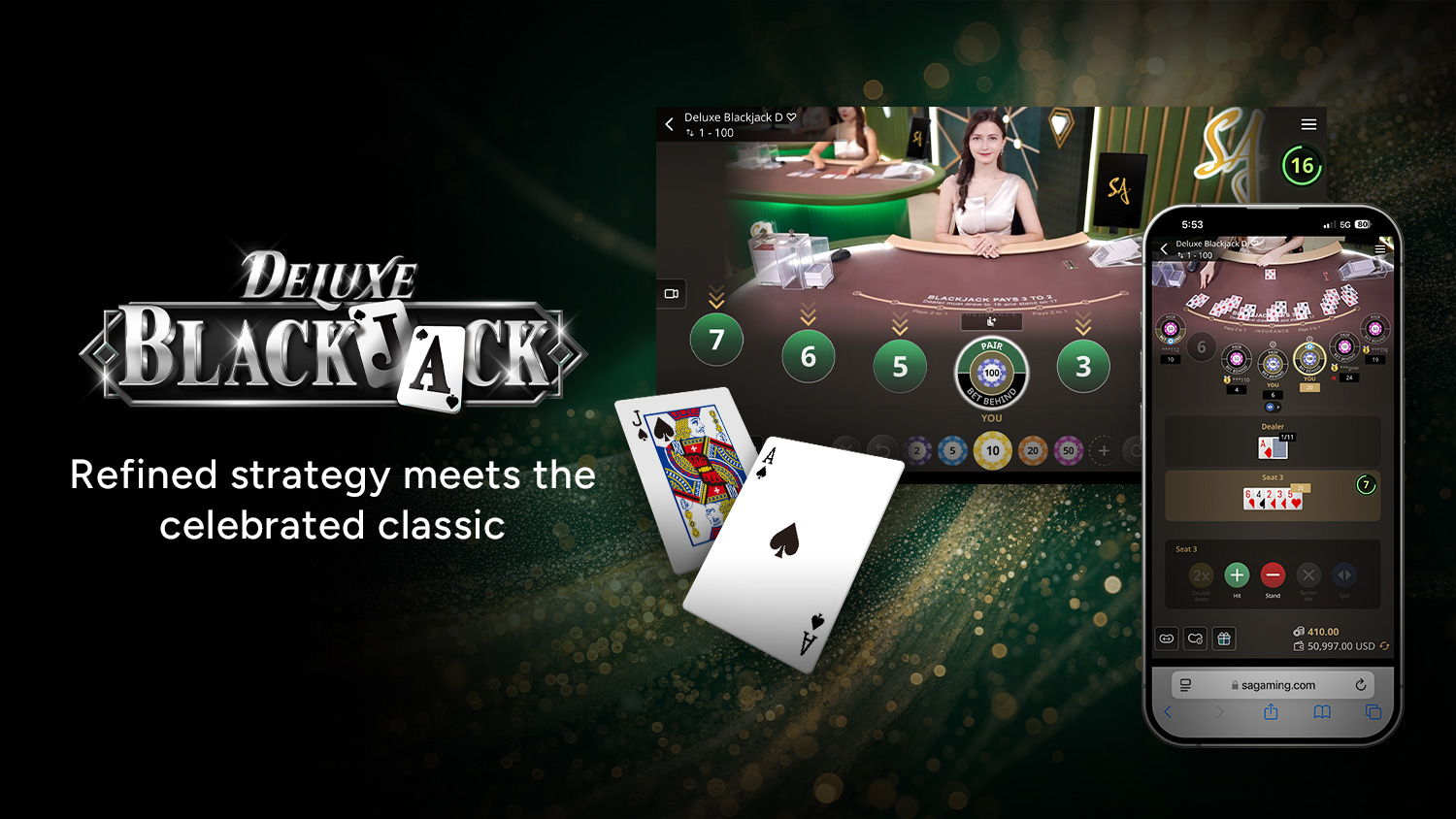 ¡Prueba el nuevo Blackjack de Lujo ahora!